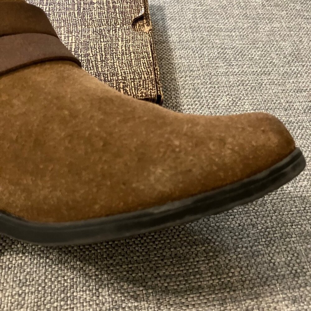 Earth Origins Destiny Suede Heeled Brown Ankle Boot Women's Size 8.5W - Picture 7 of 16